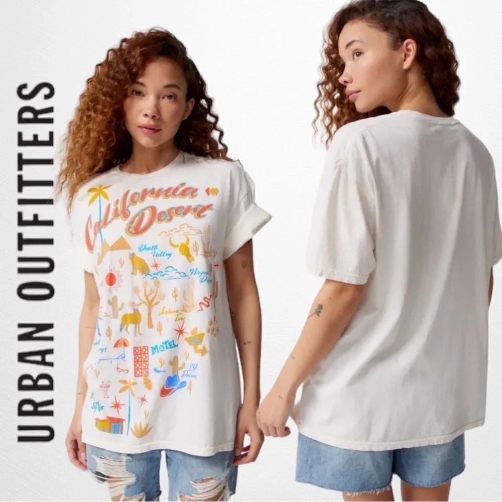 UO Urban Outfitters Project Social T California Dream Oversized Shirt Tee NEW
